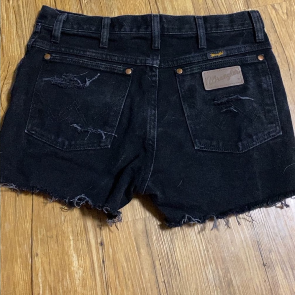 Distressed wrangler shorts